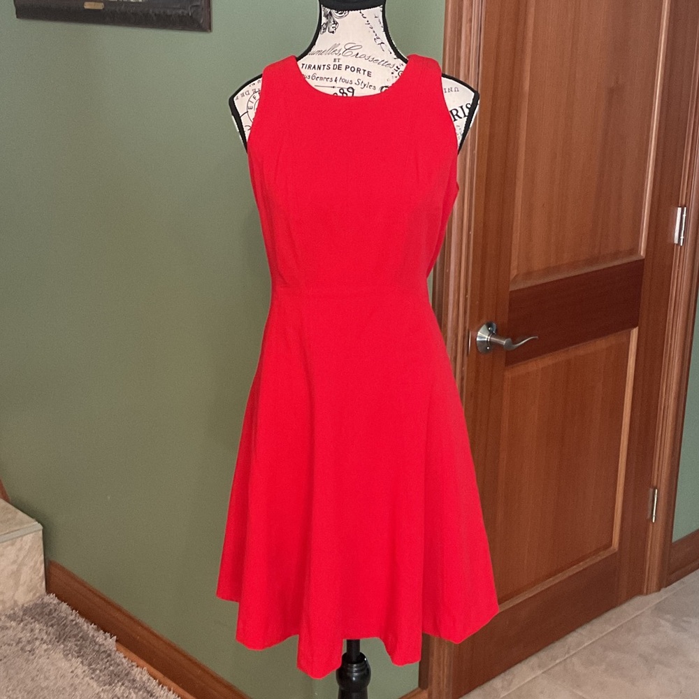 Banana Republic Vibrant Red Midi Dress, Size 6